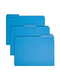 Smead File Folders 1/3 Cut Letter Sky Blue (100)