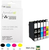 Improducts Â® Huismerk Inktcartridge Alternatief Epson 29XL multipack, 5 pack (2x zwart, 1x Cyaan, 1x Magenta, 1x Geel) Met Chip