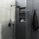 Hotbath Cobber IBS20A inbouw regendoucheset met ronde handdouche aan houder en 20cm ronde hoofddouche aan 30cm plafondarm chroom