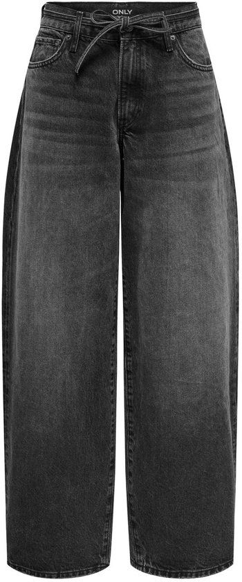 ONLY ONLGIANNA MW STRAIGHT DNM DOT980 NOOS Dames Jeans - W31 X L30 - Katoen - Washed Black