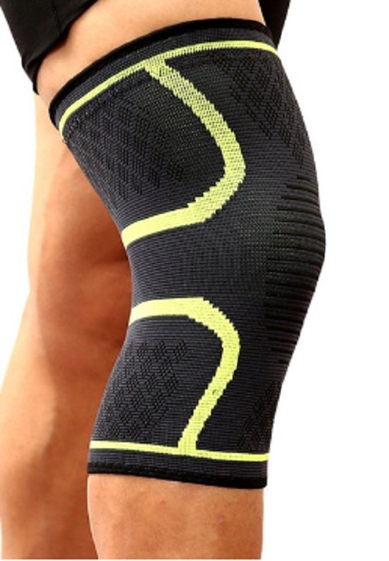 Jumada's - Kniebandage - Knie Brace - Anti Slip Strip - Bescherming - Blessure - Sporten - Geel - Maat M