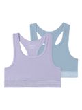 NAME IT NKFSHORT TOP 2P NOOS Meisjes Onderhemden Paars Heather Katoen/Elastaan 2 Stuks Maat 158/164
