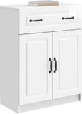 vidaXL Dressoir met lade Hoogglans Wit 66 x 34,5 x 87 cm Bewerkt hout
