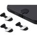Renkforce USB-C® stofbescherming voor mobiele apparaten, 3 stuks/set, zwart