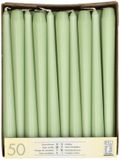 Starpak 50 Kandelaarkaarsen Ø 2,2 cm · 25 cm jade groen