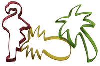 Zenker 44853 uitsteekvormenset 3-delig ananas, palm, flamingo, roestvrij staal