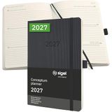 SIGEL Kangaro KTC bv Weekagenda Conceptum A5 2027 Zwart Softcover