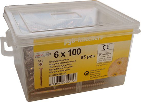 pgb-Europe PGB-FASTENERS Spaanplaatschroef VZK Ø 5x60 GZn/Em. 195 | 195 st