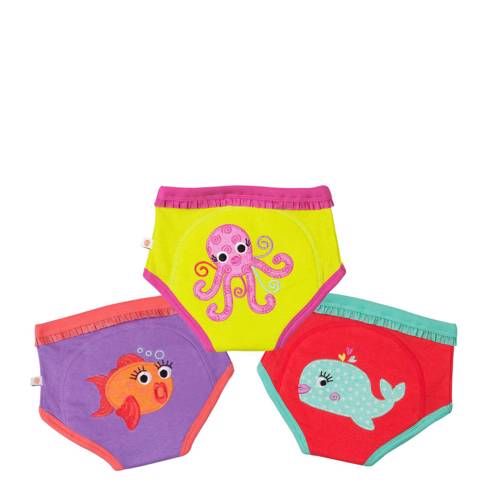 Zoocchini Trainingsbroekjes Ocean Girl 3 stuks - 3-4 jaar - Roze