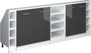 Vicco Rion Kastenset voor schuine wand – Set van 5 Antraciet hoogglans/wit