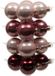 Othmara Decorations Boules de Noël - 16x pc - teintes roses - 8 cm - verre