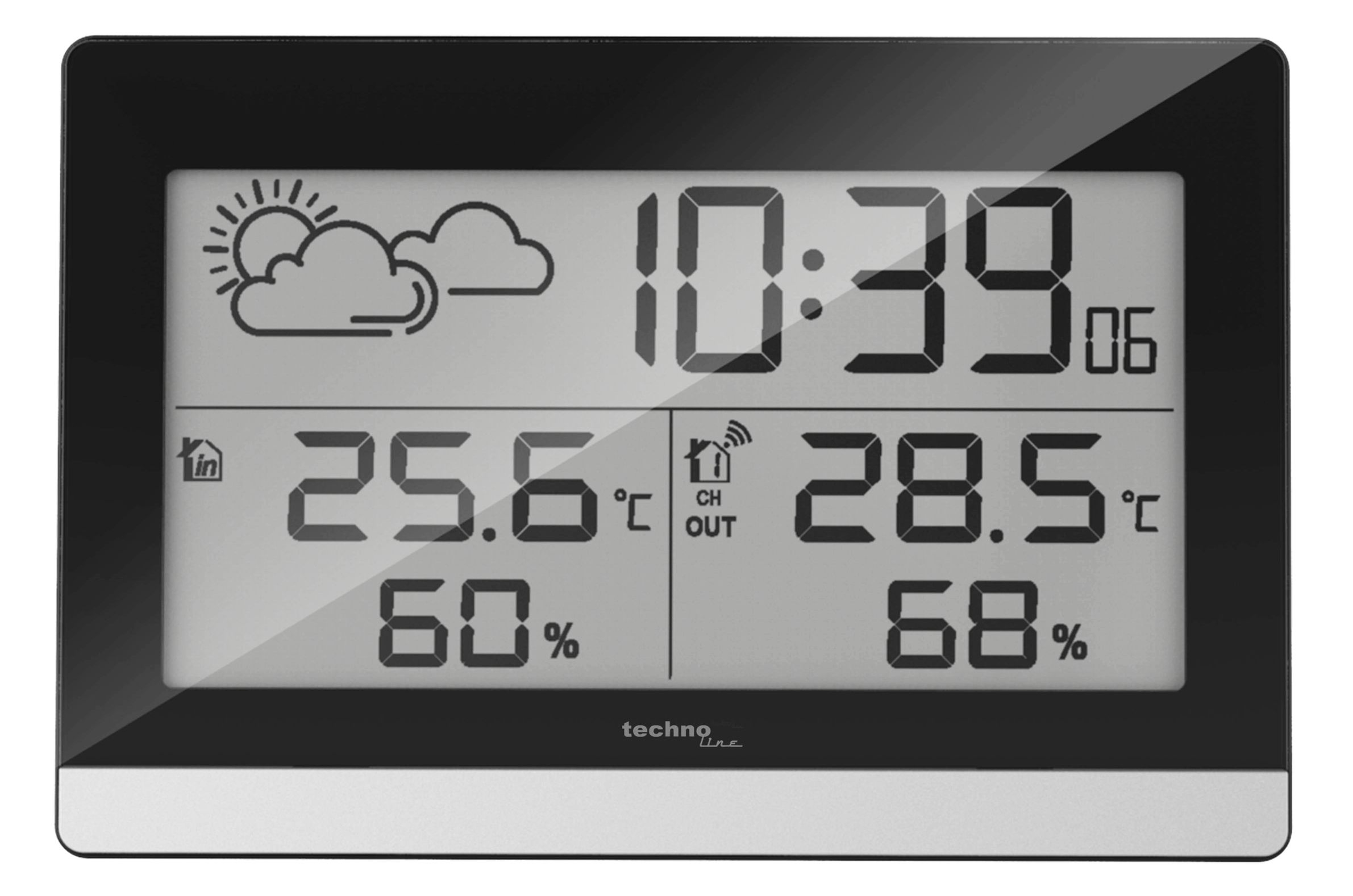 Technoline WS 9255 Digital Weather Station - Black/Silver