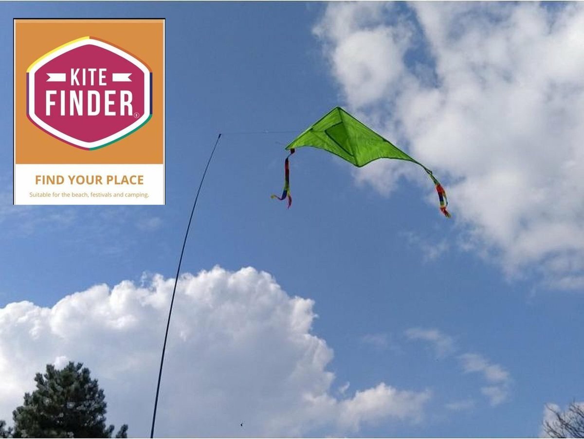 Vlieger Kite Finder - Strand - vind je ouders op het strand terug - Blauw