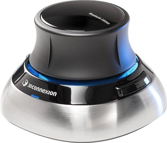 3Dconnexion SpaceMouse muis Kantoor Ambidextrous RF Wireless + Bluetooth + USB Type-A 6DoF