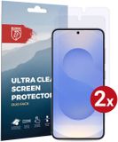 Rosso Screen Protector Geschikt voor Samsung Galaxy S25 Plus | Ultra Clear Duo Pack | TPU Folie | Case Friendly Beschermfolie | 2 Stuks