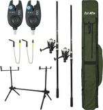 FISH-XPRO Karper set - Pro Improve Set - 2-Rod - Karperhengelset - Zwart