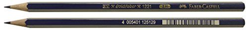 Faber-Castell B-1221-2H-2 - blister met 2 goudfaber 1221 grafietstiften, 2H graduatie