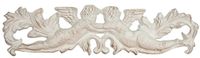 Biscottini deurdecoratie, wanddecoratie van hout, antiek wit, L 87 x D 6 x H 22 cm, gemaakt in Italië