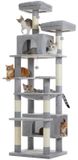 Arbre à chat XL - 205 cm de haut - Gris