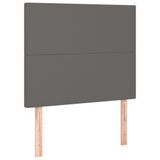 VidaXL Hoofdbord grijs 100x5x118/128 cm kunstleer