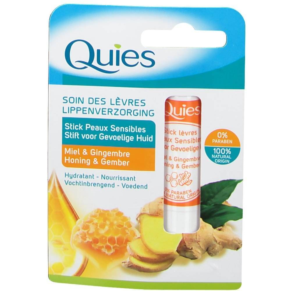 Quies® Quies Lippenstift Gevoelige Huid Honing & Gember 1 st