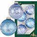 Krebs Glas Lauscha Gmbh 16x Boules de Noël luxueuses bleues en verre avec flocons de neige blancs 7 cm