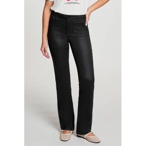 Morgan coated bootcut jeans - zwart
