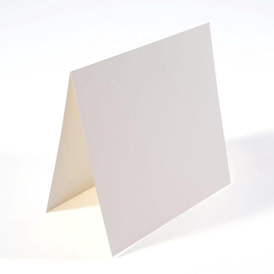 Florence Blanco Dubbele Kaarten - Ivoor - 15,5 x 15,5 cm - 25 st.