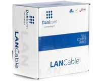 Danicom CAT6A S/FTP 100 meter kabel op rol stug - LSZH (Dca) - Blauw