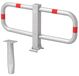 Stoppy I Barrière de stationnement pliable, galvanisée, dimensions 450 x 950 mm