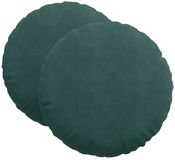 vidaXL - Zitkussens - 2 - st - Fluweel - Donkergroen - Ø - 80 - x - 29 - cm