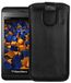 mumbi Echt leren hoesje compatibel met BlackBerry Z10 hoes leer tas case wallet, zwart