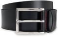 HUGO Leren Riem Giaspo Sz40 Belt W105 Black Zwart