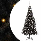 vidaXL Sapin de Noël Noir 210 cm PVC