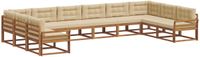 vidaXL - Buiten - bank - set - 10 - st - Natuurlijk - en - Beige