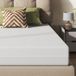 Pangivo Matelas 140x200 cm ergonomique en mousse D25 fermeté moyenne déhoussable blanc hauteur 20 cm