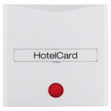 Hager S1 - middenplaat hotelkaart glanzend wit polar