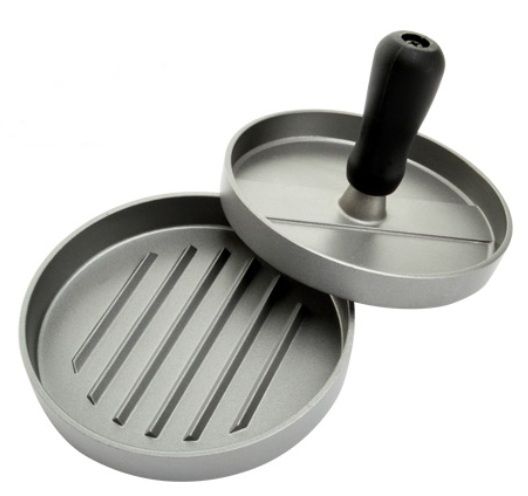 Landmann 13710 Hamburgerpers - Zwart, Aluminium