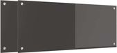 vidaXL Keukenachterwand - Donkergrijs - 100 x 40 cm - Gehard glas