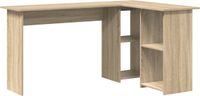 vidaXL Bureau Sonoma Eik 142 x 102 x 73 cm Bewerkt Hout