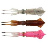 Savage Gear TPE Swim Squid - Imitation de calmar, leurre de pêche en mer, couleur : Red Brown, longueur / poids / contenu du paquet : 12,5 cm / 25 g / 2 pièces