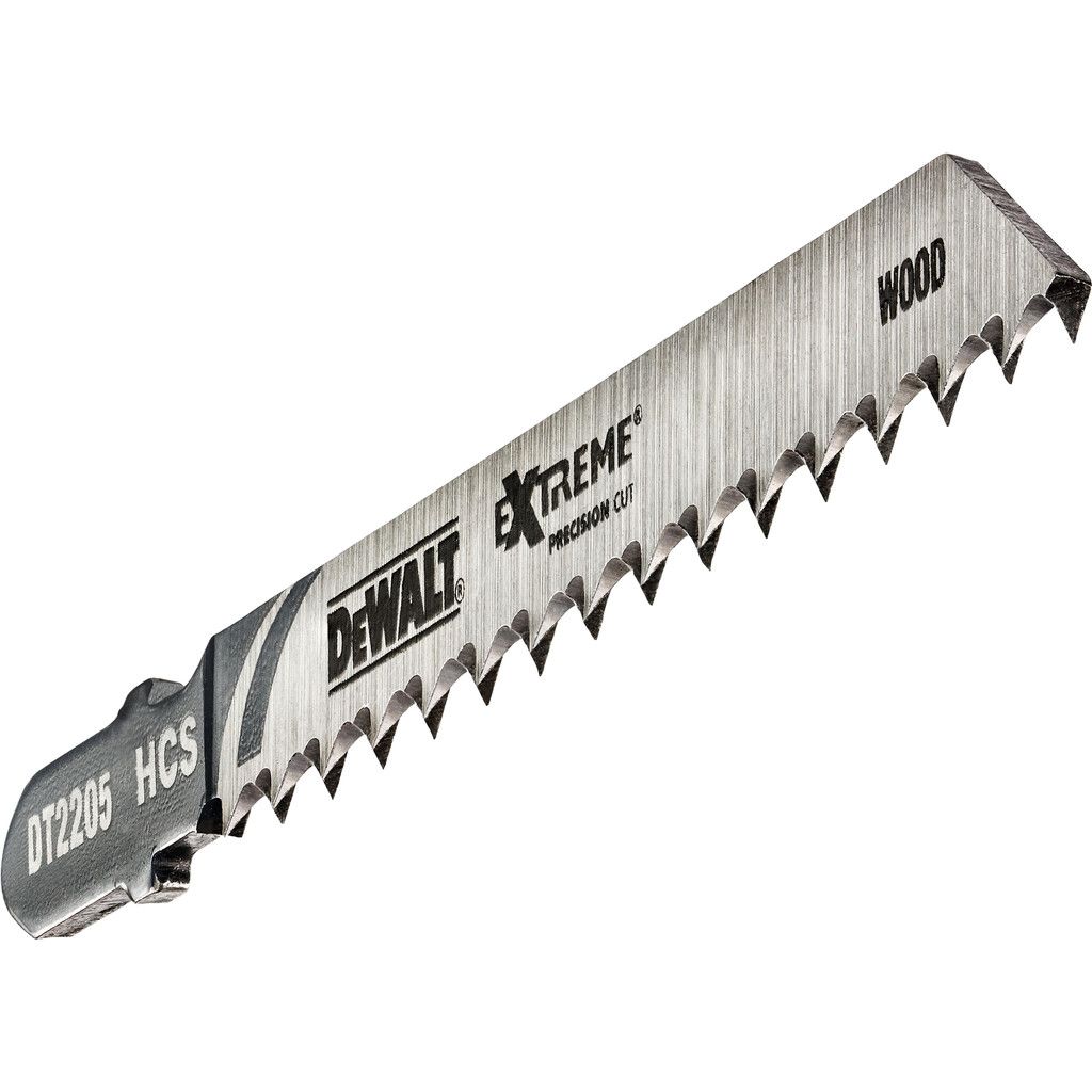 DeWalt XPC houtdecoupeerzaagbladen (100-70-2.5 mm, max. zaagdiepte 30 mm, HCS (Clean Wood) T-opname) DT2205