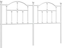 vidaXL Hoofdbord 135 cm metaal wit