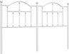 vidaXL Hoofdbord 135 cm metaal wit