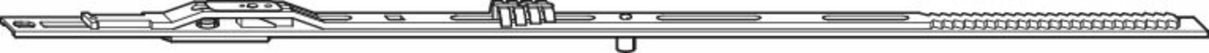 ROTO Boogonderdeel, horizontaal, lengte L=1080 mm, zilverkleurig
