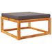 Banc de jardin en acacia avec coussin 65x65x29 bois d'acacia massif