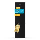 Heinrichs réfrigérateur-congélateur 170 litres, XXL, réfrigérateur avec congélateur, volume du réfrigérateur 120 L, compartiment congélateur 50 L, silencieux 40 dB, grands bacs de congélation, (classe énergétique E, noir)