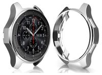 DrPhone AC4 - TPU Case - Bescherm Cover - Geschikt voor Galaxy Watch 4 42mm Classic - Soft Shell - Flexible - Zilver