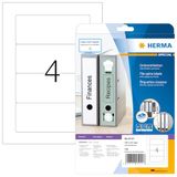 HERMA 5121 A4 ordnerlabel, kort/ras set van 32 (157 x 61 mm, 800 vellen, papier, mat) zelfklevend, bedrukbaar, permanente klevende kaartetiketten, 3.200 etiketten voor printer, wit
