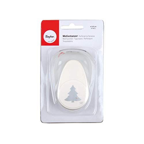 RAYHER dennenboom met motief, diameter 1,6 cm, geschikt voor papier/karton tot 200 g/m2